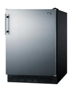 24" wide ADA height European all-refrigerator, ADA (Model FF708BLSSIFADA) - Angle