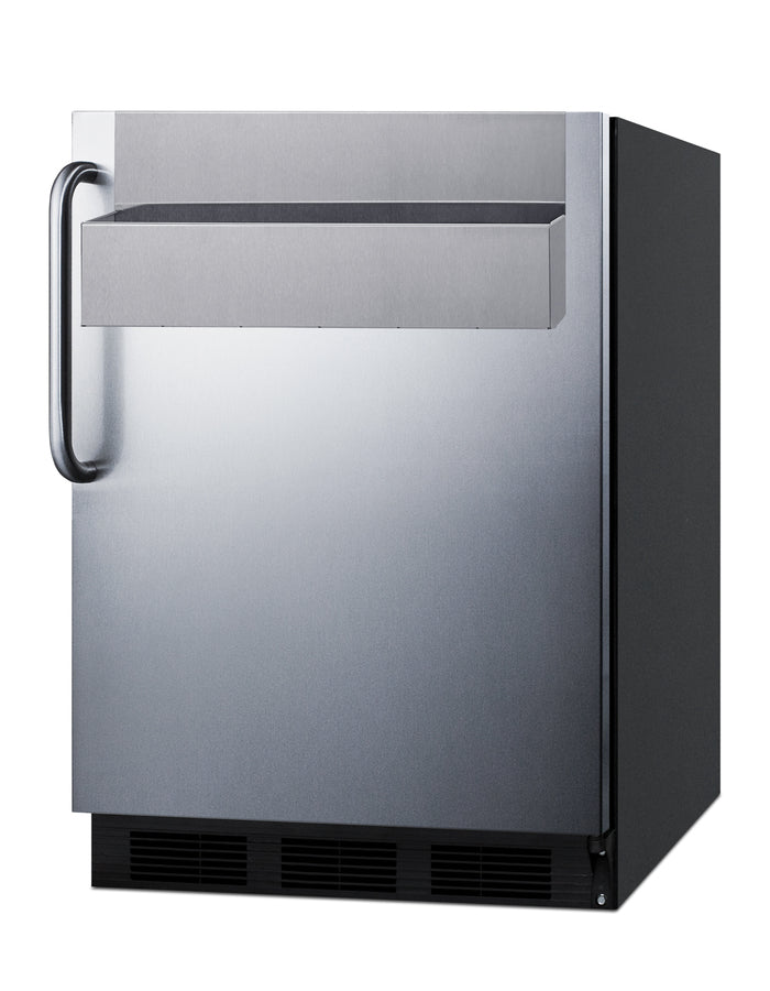 Accucold ADA compliant built-in undercounter all-refrigerator for general purpose or – FF7BKBISSTBADASR - Angle