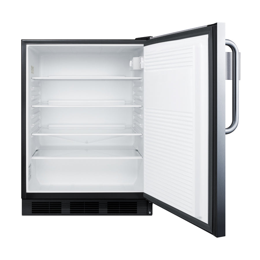 Accucold ADA compliant built-in undercounter all-refrigerator for general purpose or – FF7BKBISSTBADASR - Open