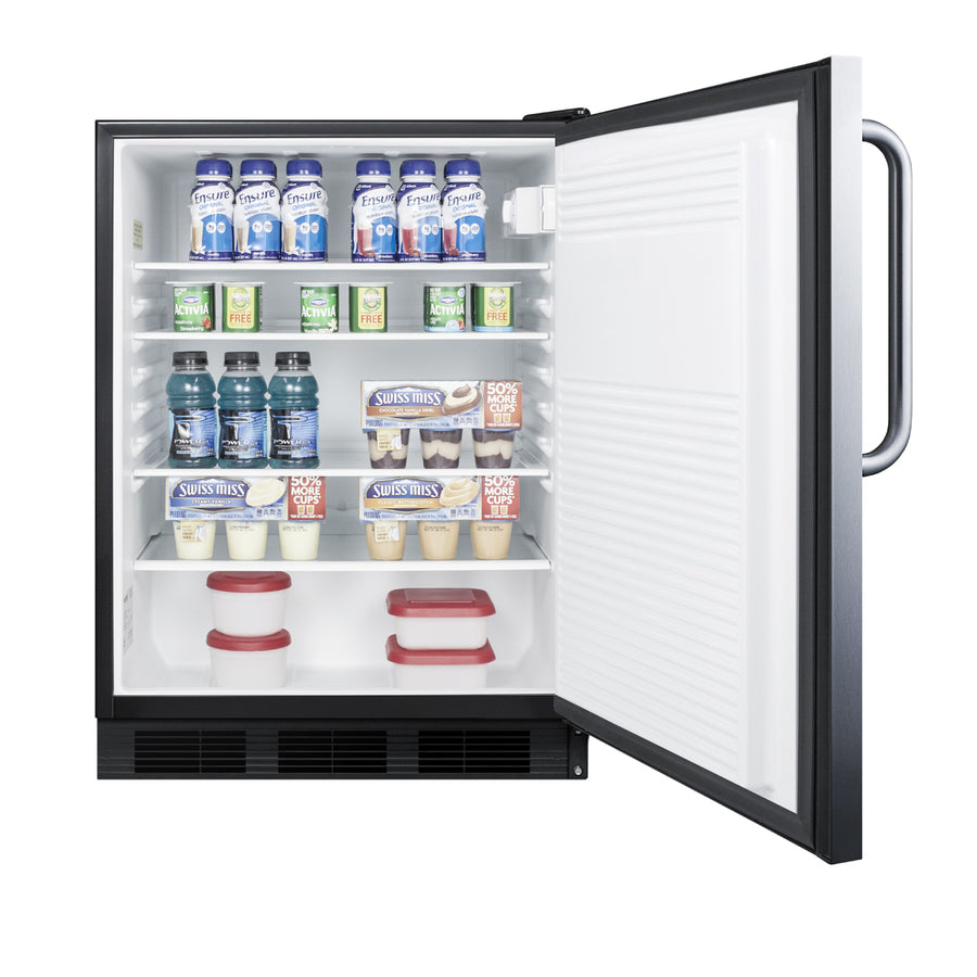 Accucold 24" Wide All-Refrigerator, ADA Compliant, ADA (Model FF7BKSSTBADA)