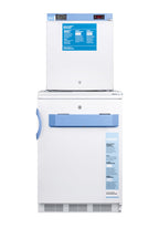 Accucold 24" Wide All-Refrigerator/All-Freezer Combination (Model FF7LW-FS24LSTACKMED2)