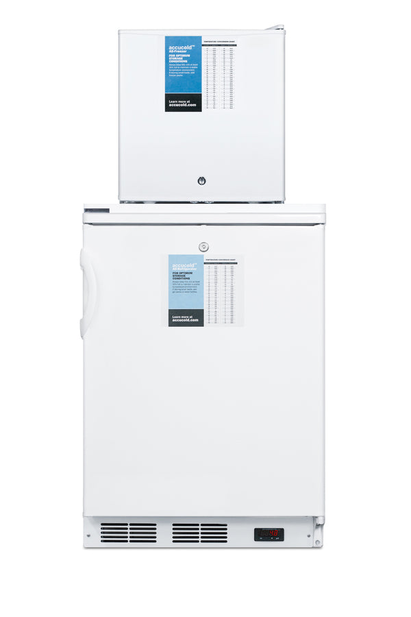 Accucold 24" Wide All-Refrigerator/All-Freezer Combination (Model FF7LW-FS24LSTACKPRO)