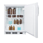 Accucold 24" wide built-in all-refrigerator in white, auto defrost with a lock, Left Hinge, ADA – FF7LWBIPLUS2ADALHD