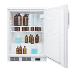 Accucold 24" wide built-in all-refrigerator in white, auto defrost with a lock, Left Hinge, ADA – FF7LWBIPLUS2ADALHD