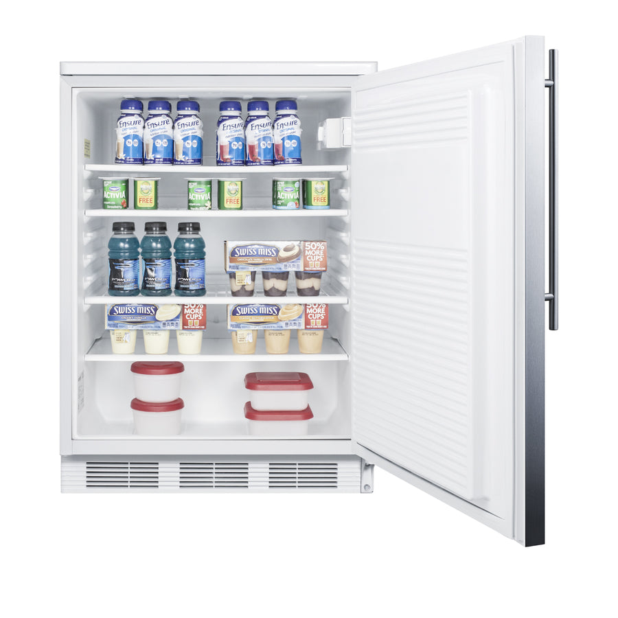 Accucold Commercially listed built-in undercounter all-refrigerator for general, Left Hinge – FF7LWBISSHVLHD