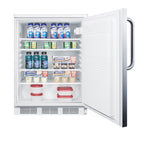 Accucold Commercially listed built-in undercounter all-refrigerator for general, Left Hinge, ADA – FF7LWBISSTBADALHD