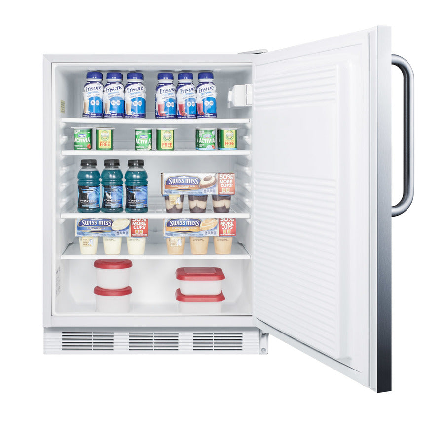 Accucold Commercially listed built-in undercounter all-refrigerator for general, Left Hinge – FF7LWCSSLHD