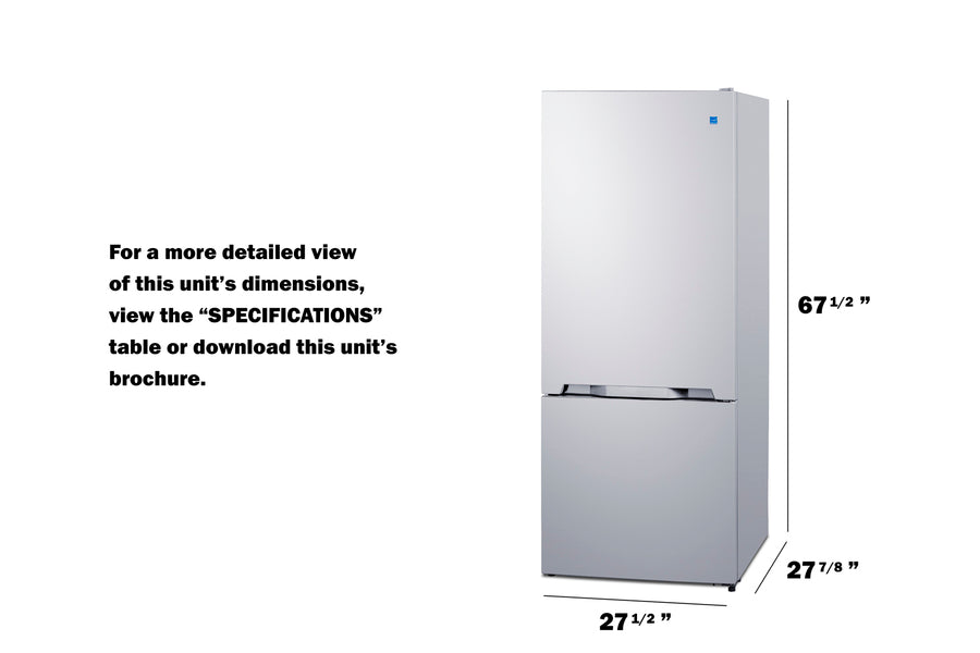 Bottom mount refrigerator-freezer (Model FFBF151W)