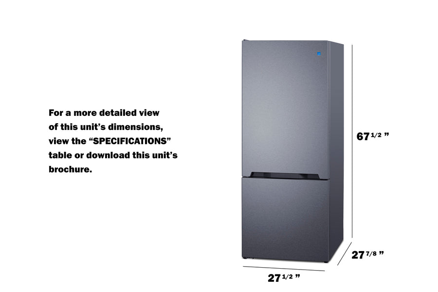 Bottom mount refrigerator-freezer (Model FFBF154SSLHD)