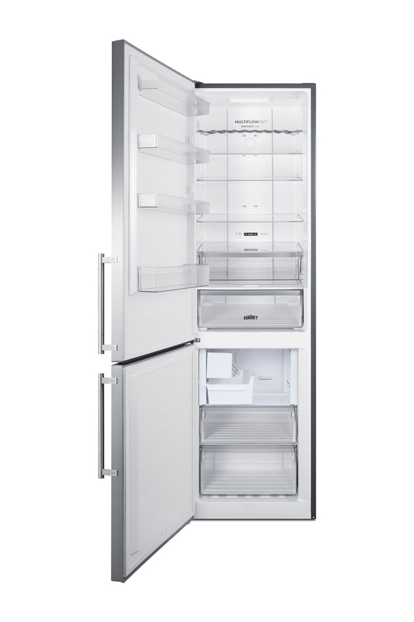 European counter depth bottom freezer refrigerator with icemaker, stainless steel doors, platinum cabinet, and digital c (Model FFBF181ES2IMLHD) Secondary image