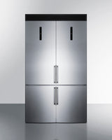 European counter depth bottom freezer refrigerator with icemaker, stainless steel doors, platinum cabinet, and digital c (Model FFBF181ES2IM) - Grille Front