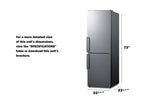 Energy Star Certified 24" X 24" Bottom Mount Refrigerator with a Stainless Steel Look
