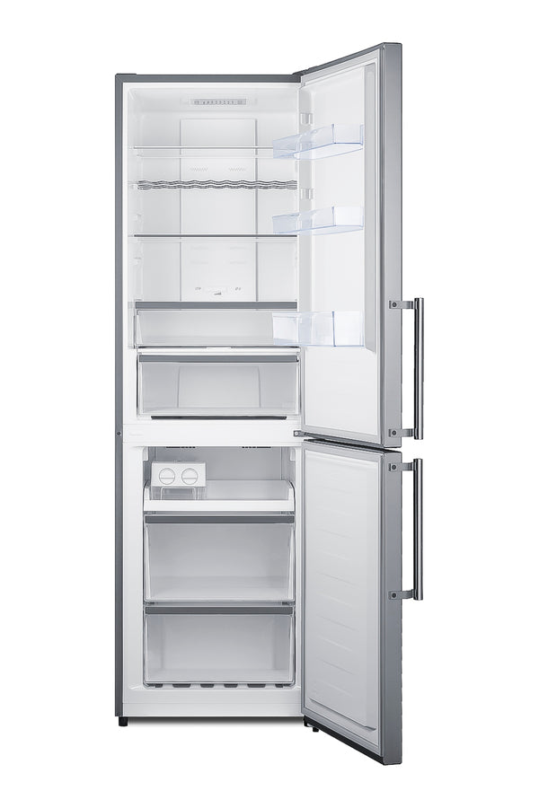 Energy Star Certified 24" X 24" Bottom Mount Refrigerator with a Stainless Steel Look