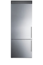 Accucold ENERGY STAR certified frost-free bottom freezer refrigerator with front handles and grill to raise height to 72" (Model FFBF279SSXH72LHD)