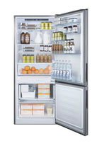 Frost-free bottom freezer refrigerator with factory-installed icemaker