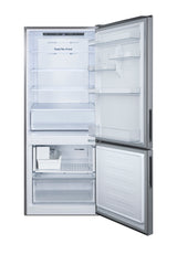 Frost-free bottom freezer refrigerator with factory-installed icemaker