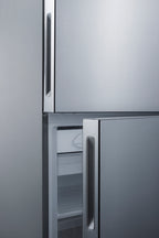 ENERGY STAR certified bottom freezer refrigerator with stainless steel doors (Model FFBF279SSX)