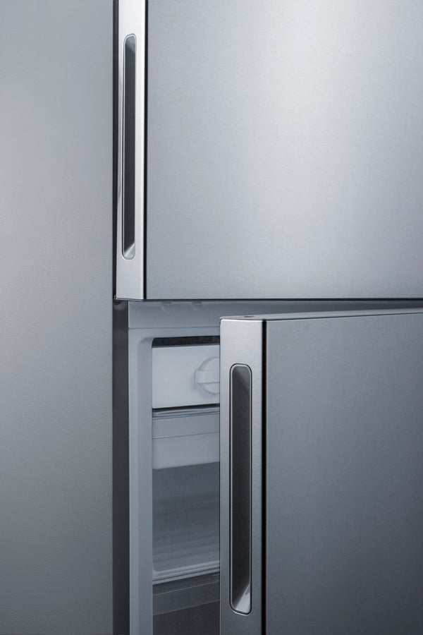 ENERGY STAR certified bottom freezer refrigerator with stainless steel doors (Model FFBF279SSX)