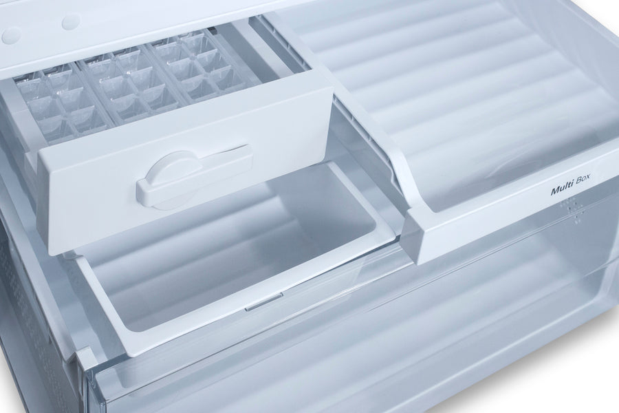 ENERGY STAR certified bottom freezer refrigerator with stainless steel doors (Model FFBF279SSX)