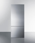 ENERGY STAR certified bottom freezer refrigerator with stainless steel doors (Model FFBF279SSX)