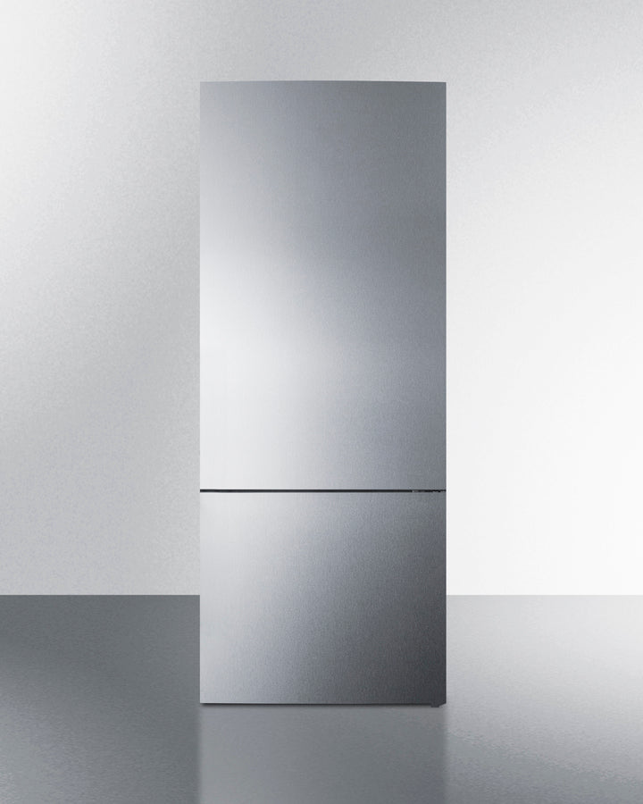 ENERGY STAR certified bottom freezer refrigerator with stainless steel doors (Model FFBF279SSX)