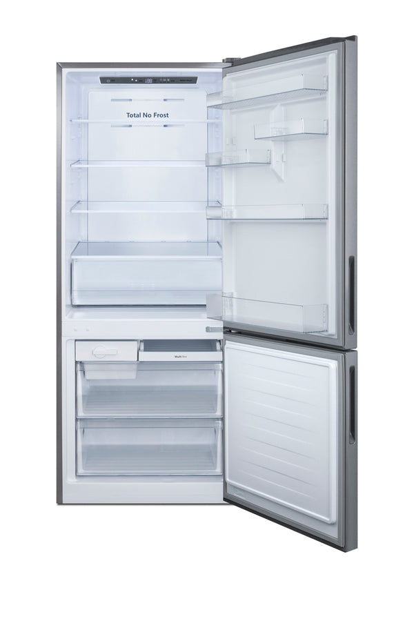 ENERGY STAR certified bottom freezer refrigerator with stainless steel doors (Model FFBF279SSX)