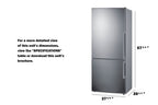 Frost-free ENERGY STAR certified bottom freezer refrigerator in stainless steel (Model FFBF283SSLHD)