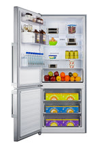 Frost-free ENERGY STAR certified bottom freezer refrigerator in stainless steel (Model FFBF283SSLHD)