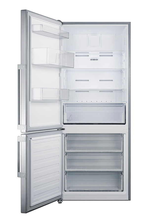 Frost-free ENERGY STAR certified bottom freezer refrigerator in stainless steel (Model FFBF283SSLHD)