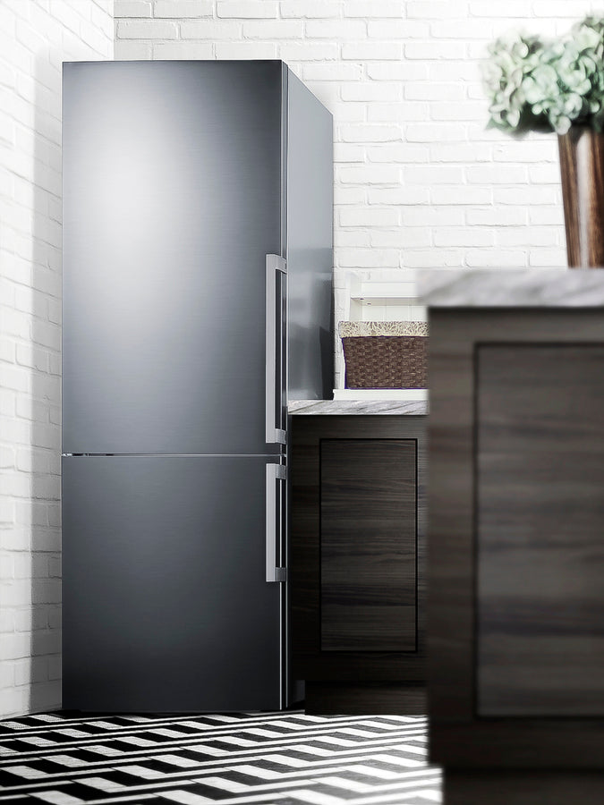 Frost-free ENERGY STAR certified bottom freezer refrigerator in stainless steel (Model FFBF283SSLHD)
