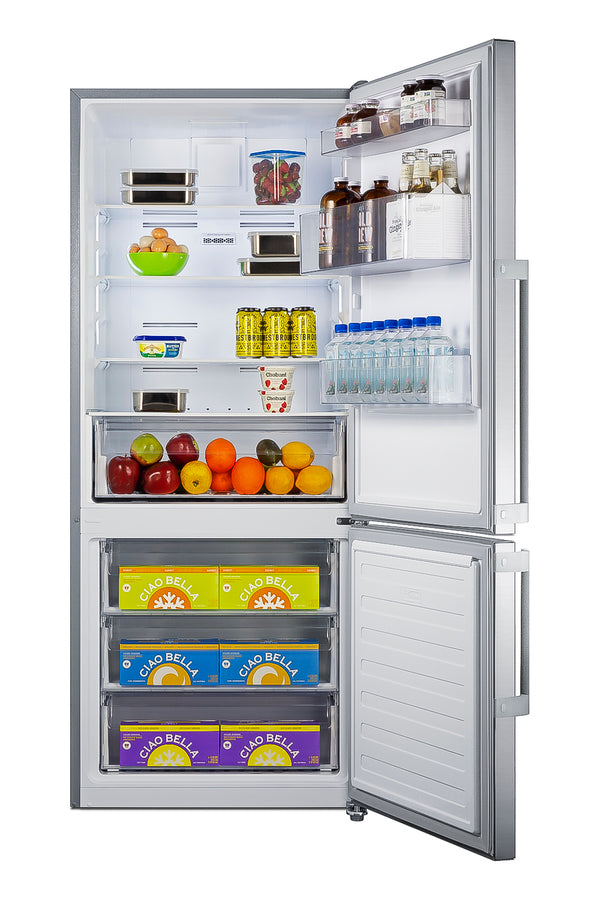 Accucold Frost-free ENERGY STAR certified bottom freezer refrigerator in stainless steel (Model FFBF283SS)