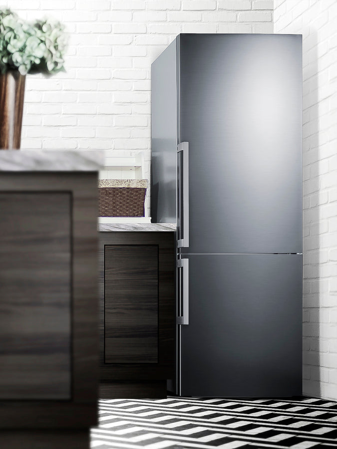 Accucold Frost-free ENERGY STAR certified bottom freezer refrigerator in stainless steel (Model FFBF283SS)