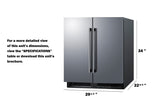 30" Wide Built-In Refrigerator-Freezer (Model FFRF3070BSS) - Dimensions