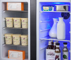 Accucold 36" Wide Frost-free Side-by-side Undercounter Refrigerator-freezer Black Cabinet, Stainless Steel Doors, and Digital Con