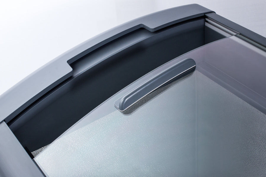 Curved Top Commercial Ice Cream Freezer Made in Denmark - Focus Detail