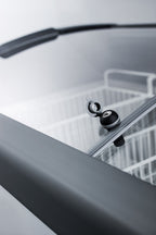 Curved Top Commercial Ice Cream Freezer Made in Denmark - Focus Detail