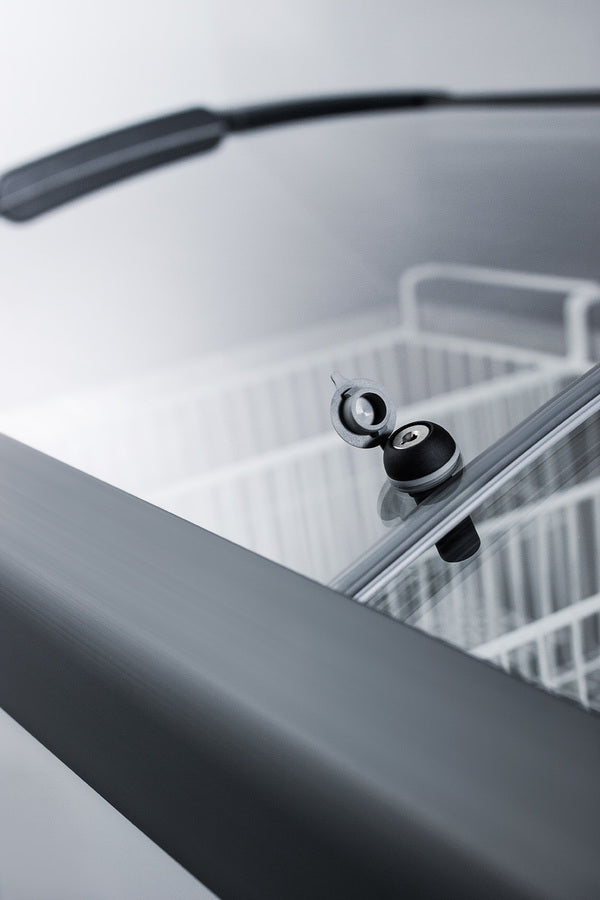 Curved Top Commercial Ice Cream Freezer Made in Denmark - Focus Detail