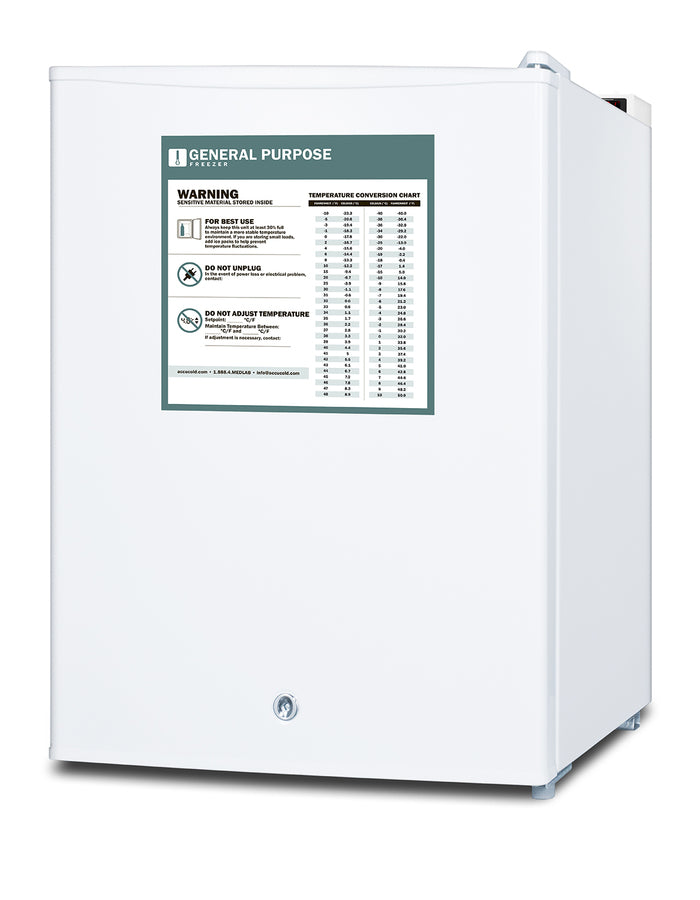 Accucold Compact manual defrost all-freezer for general purpose use, Left Hinge – FS30LGPLHD