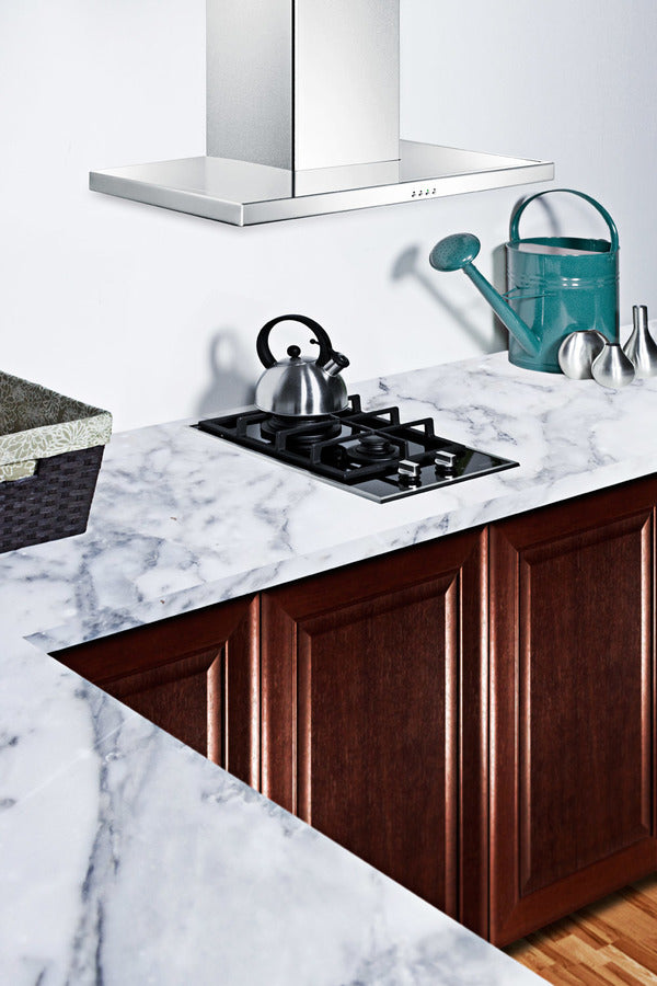2-burner Gas-on-glass Cooktop with Sealed Burners and Cast Iron Grates - Set