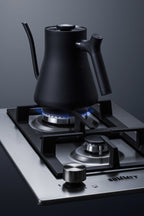 Accucold 2-burner LP gas cooktop made in Italy in stainless steel with cast iron grates