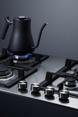 Accucold 4-burner gas cooktop made in Italy in stainless steel with cast iron grates