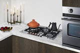 Accucold 4-burner gas cooktop made in Italy in stainless steel with cast iron grates
