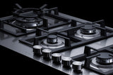 Accucold 34 inch wide gas cooktop, Made in Italy, preset for LP gas