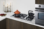 Accucold 34 inch wide gas cooktop, Made in Italy, preset for LP gas