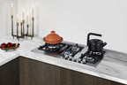 Accucold 34 inch wide gas cooktop, Made in Italy, preset for LP gas