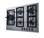 Accucold 34 inch wide gas cooktop, Made in Italy, preset for LP gas