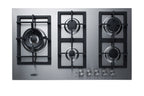 Accucold 34 inch wide gas cooktop, Made in Italy, preset for LP gas