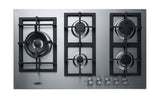 Accucold 34 inch wide gas cooktop, Made in Italy, preset for LP gas