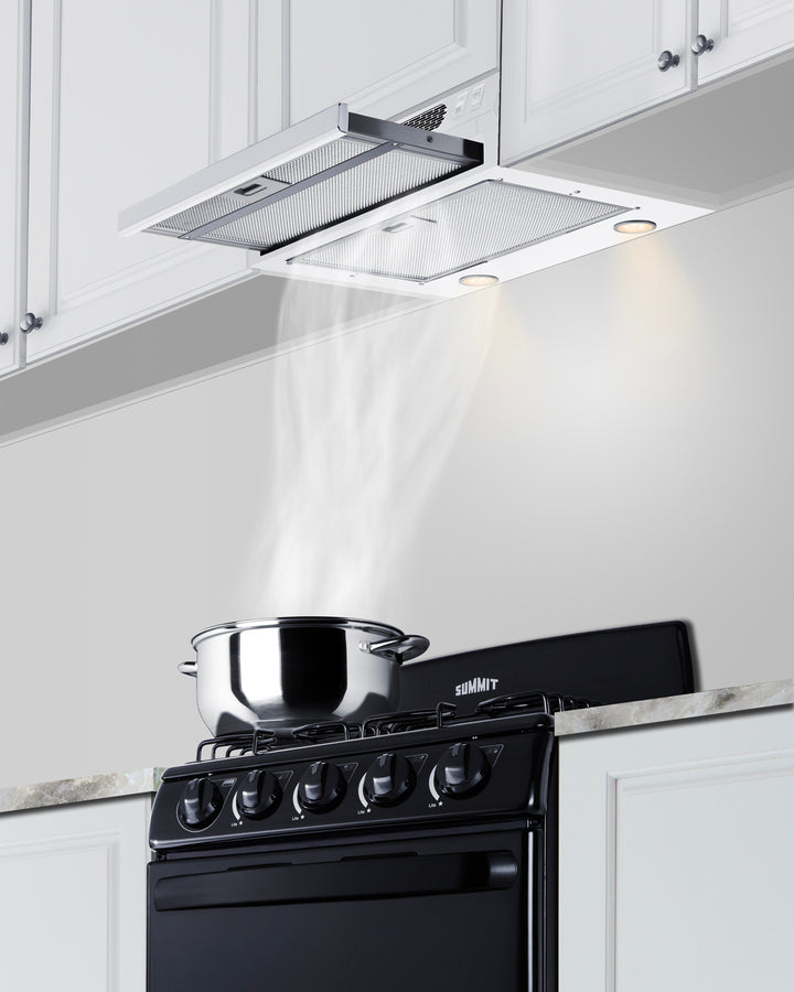 Accucold 20" Wide Retractable Range Hood for Recirculating Operation (Model HRTX20WPTC)