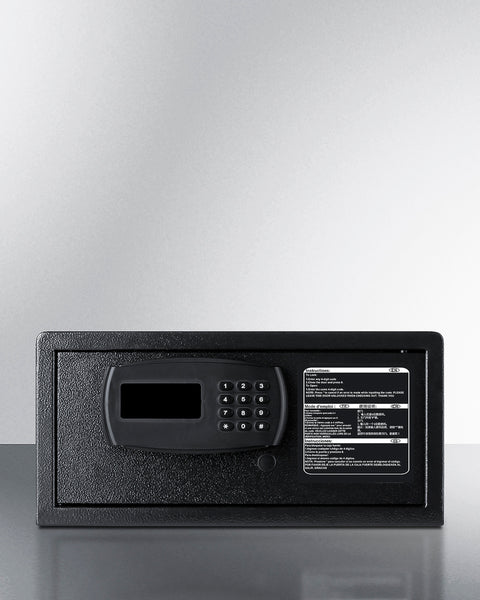 Hotel safe in black with keypad lock